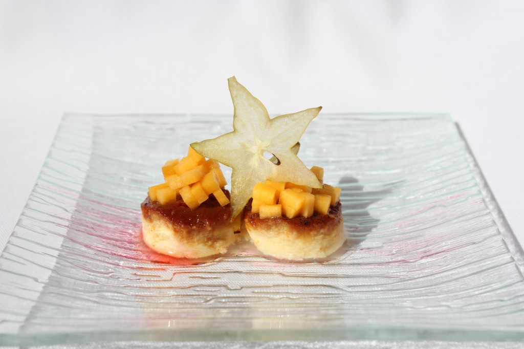 Flan De Melocot n Y Crema De Vainilla Salvaje The Gourmet Journal