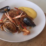 Fideuá de Marisco con Allioli de Azafrán