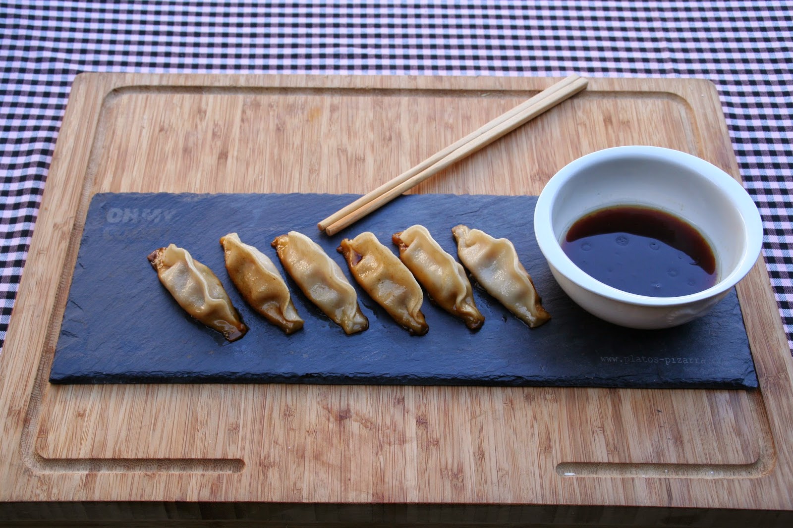 Dumplings de cerdo y verduras