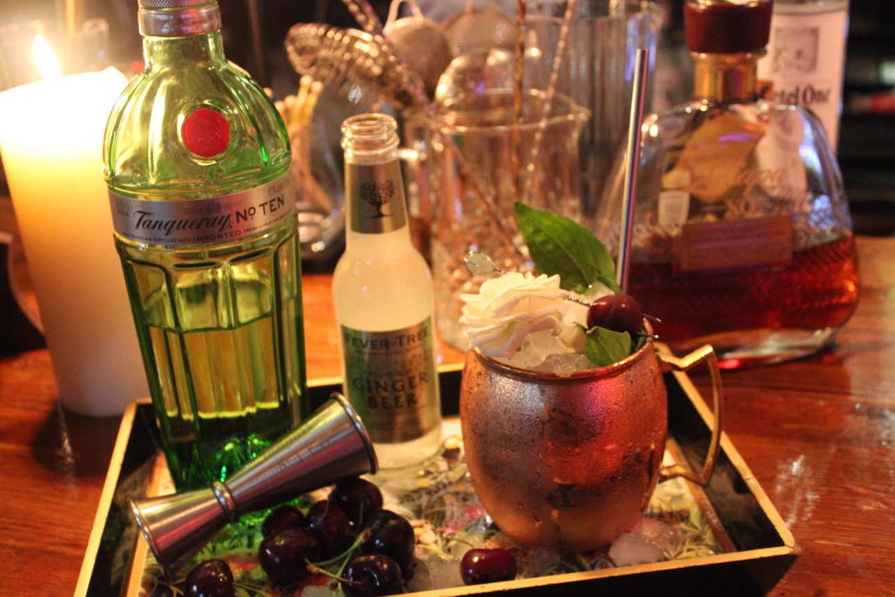 Cherry Basil Cooler Cocktail The Gourmet Journal