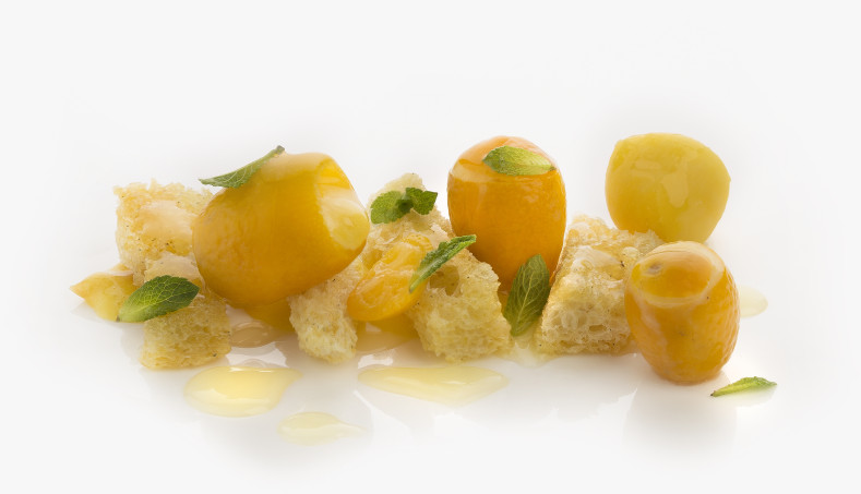 Naranjas mini y camu camu de Elena y Juan Mari Arzak