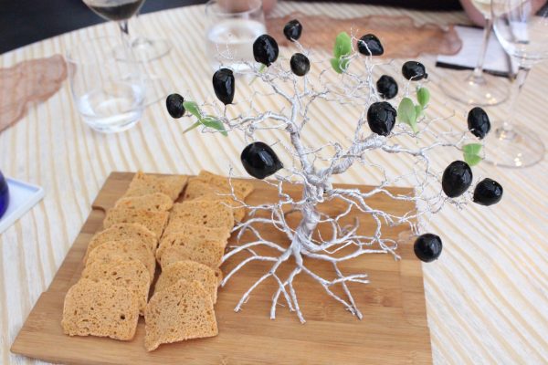 Aceitunas negras en el árbol