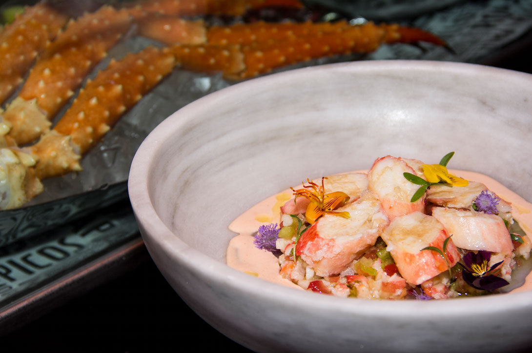 Salpicón de Cangrejo real, uno de los platos de J by José Andrés