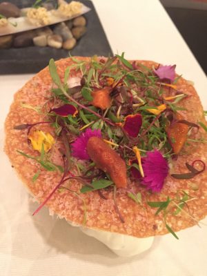 Galleta de mojama y erizo