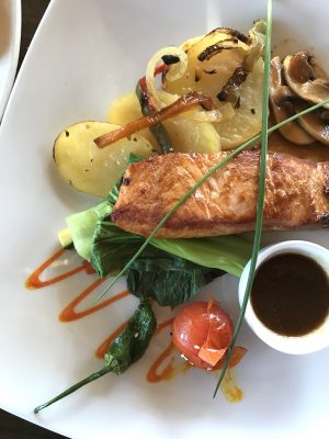 Salmón oriental con vinagre balsámico