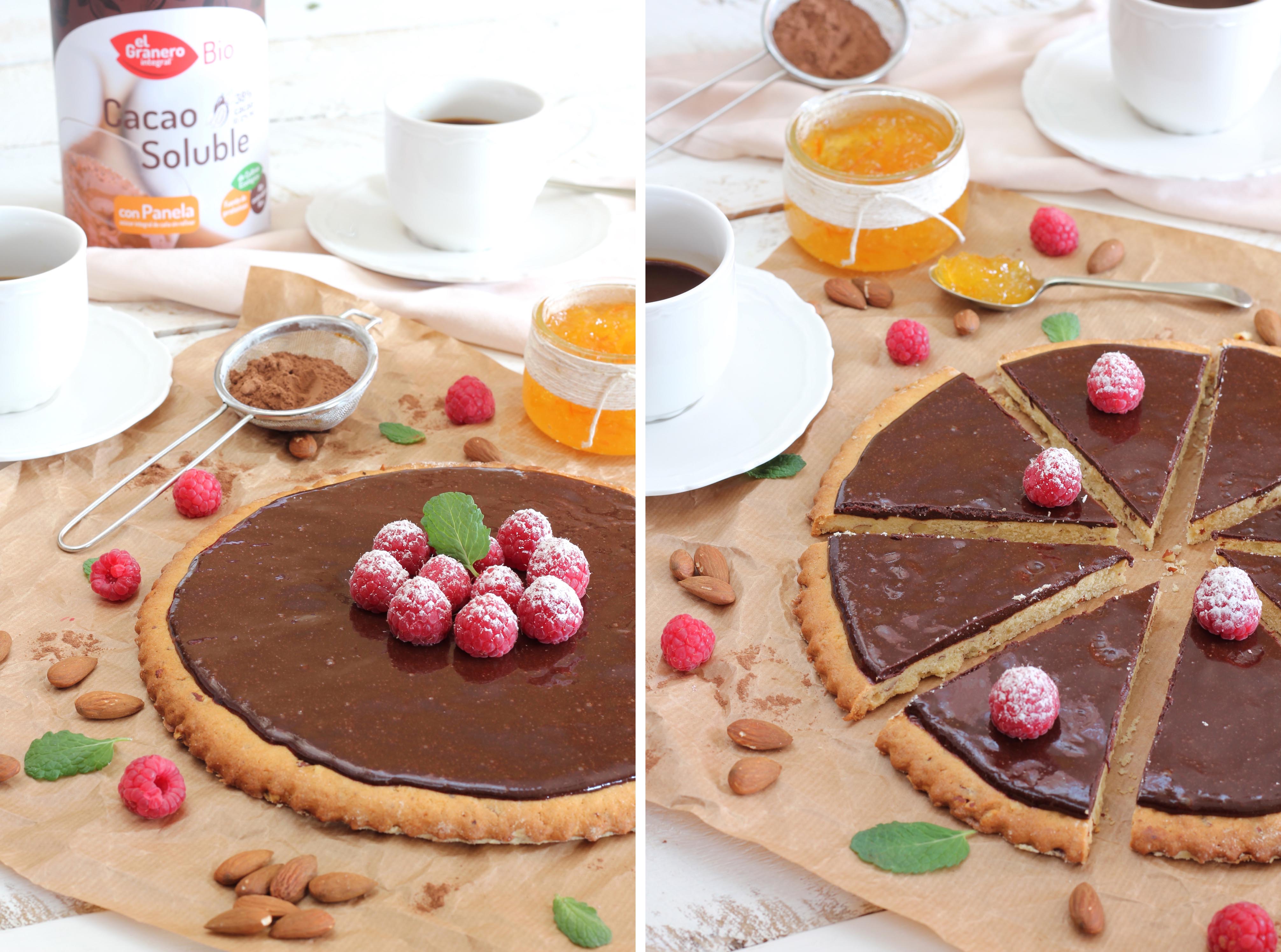 Tarta fina de Cacao y Naranja amarga