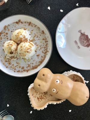 Happy Hippo y Helado de queso de cabra y miel