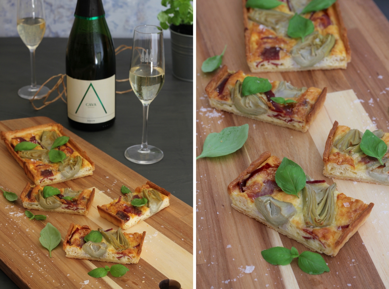 Pastel de Alcachofas y Jamon