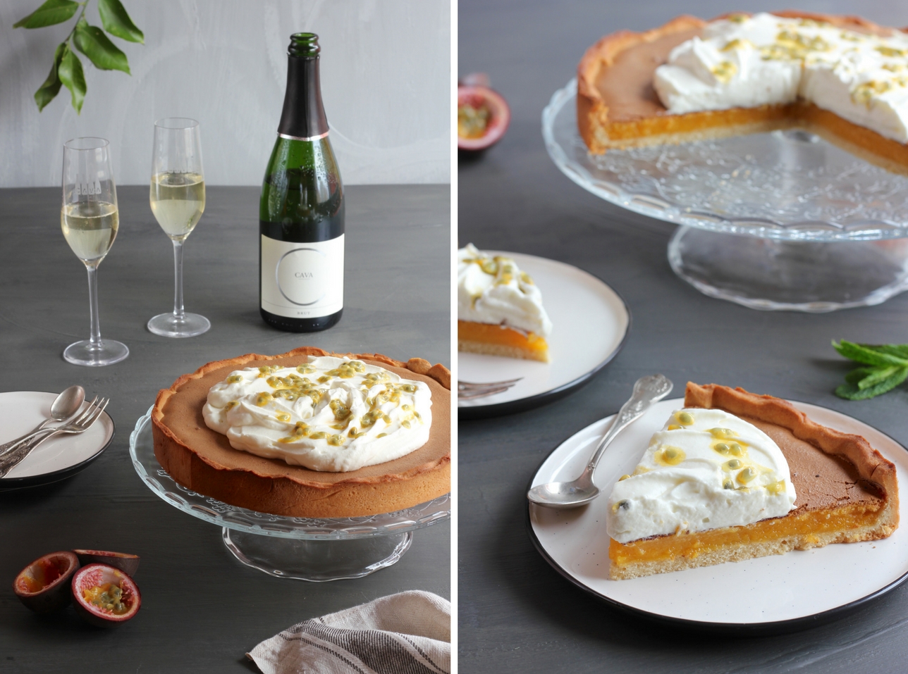 Tarta caramelizada de Fruta de la Pasión