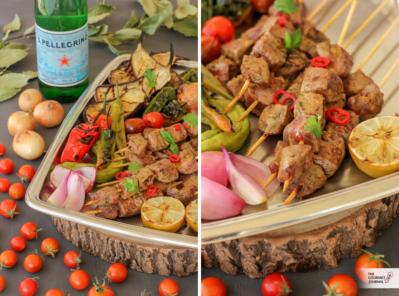 Brochetas de ternera thai