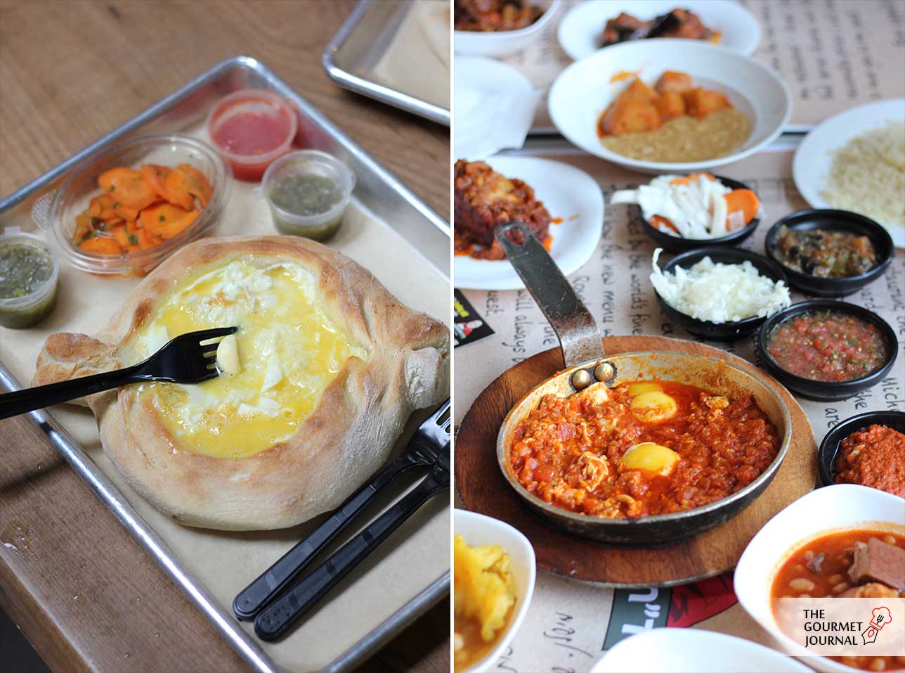 Khachapuri y Shakshuka