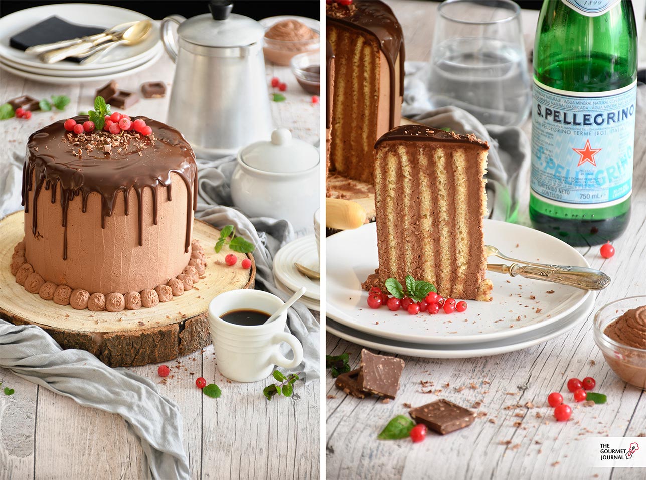 Tarta vertical de chocolate
