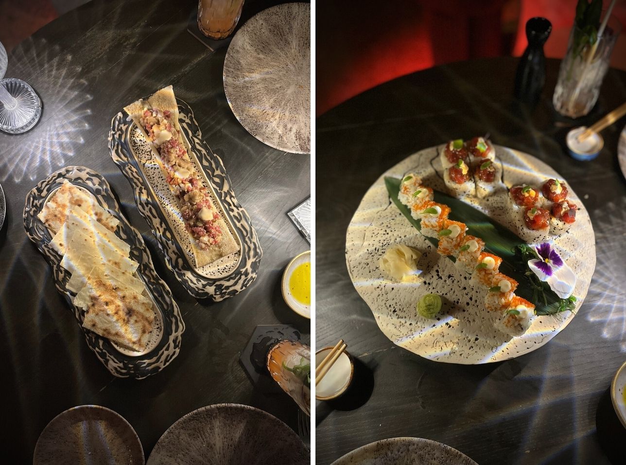 Steak Tartar y Selección de Sushi