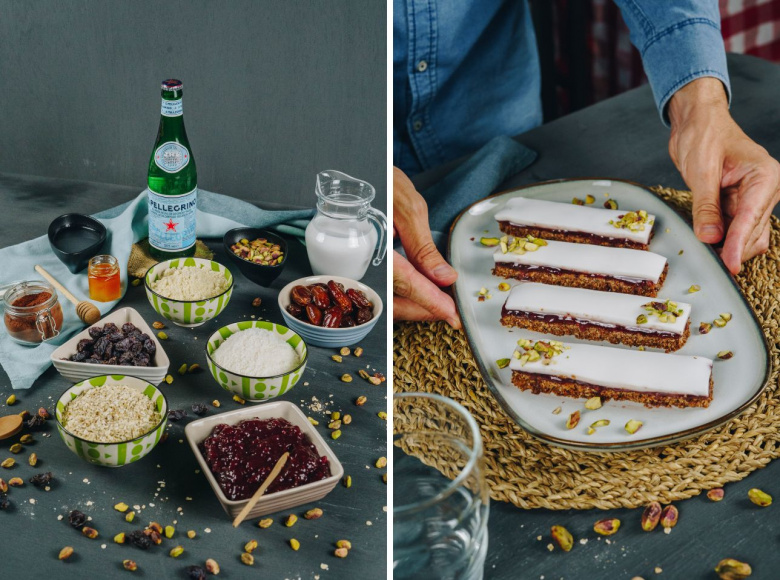 Barritas de Coco y Frambuesa