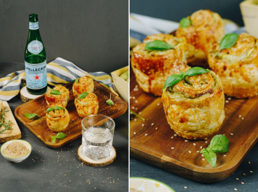 Rosas vegetales y S.Pellegrino