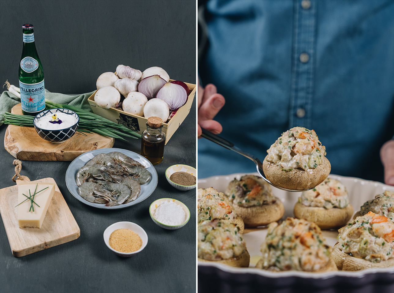 Champiñones rellenos